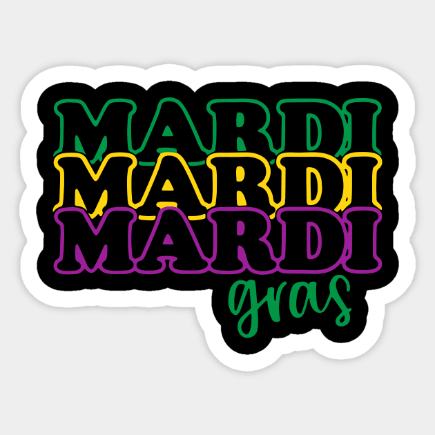 Retro Groovy Mardi Gras Costume New Orleans Carnival Parade Sticker by _So who go sayit_